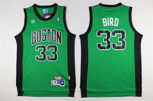 Men Boston Celtics #33 Bird green black Throwback Adidas NBA Jersey->boston celtics->NBA Jersey